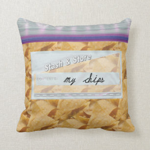 Bag of Tortilla Chips Decorative Throw Pillow