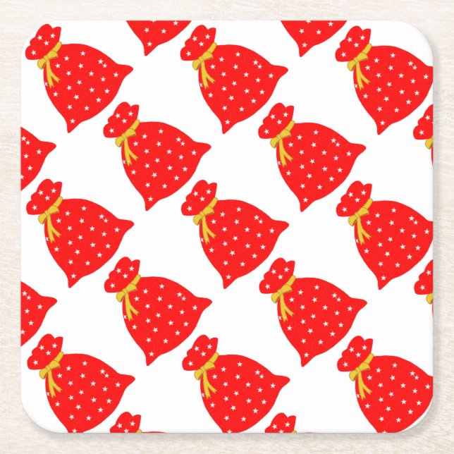 Bag of Wishes Square Paper Coaster (Front)