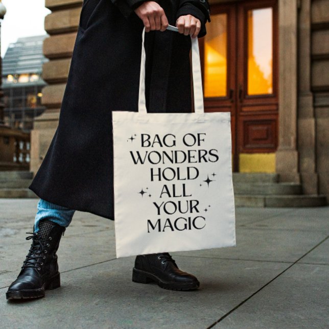 “Bag of Wonders – Hold All Your Magic” Tote Bag (Creator Uploaded)