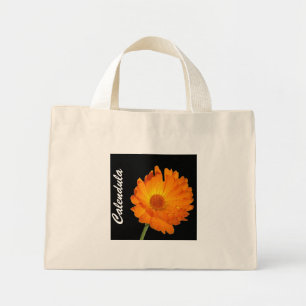 Bag - Orange Calendula with Water Drops