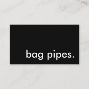 bag pipes. business card