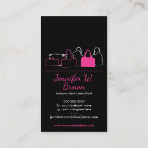 Bag Seller Handmade crafter boutique owner lady Business Card