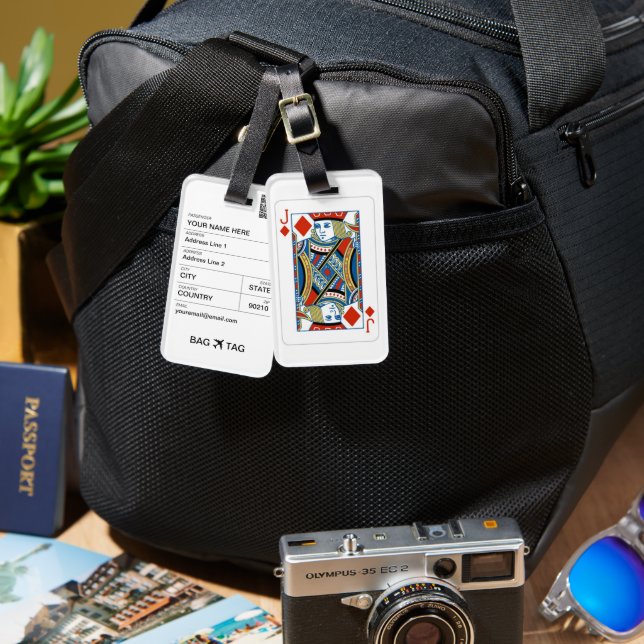 BAG TAG - Jack of Diamonds (Front & Back)