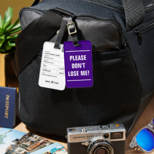 BAG TAG - Please don't lose me!