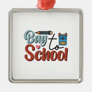Bag To School Metal Tree Decoration