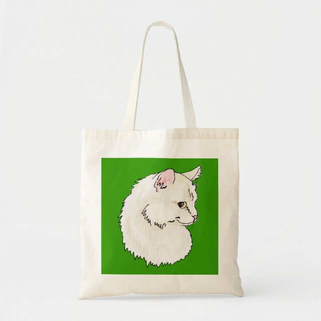 Bag - White Kitten graphic (Front)