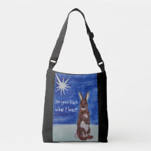 Bag with Christmas bunny and star
