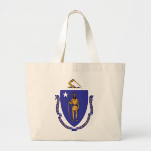 Bag with Flag of Massachusetts State - USA