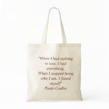 Bag with Paulo Coelho Quote
