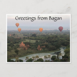 bagan balloon greetings postcard