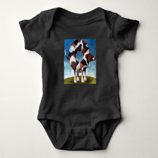 Bagel-Beagle Mixed Media Baby Bodysuit