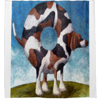Bagel-Beagle Painting Gift Shower Curtain