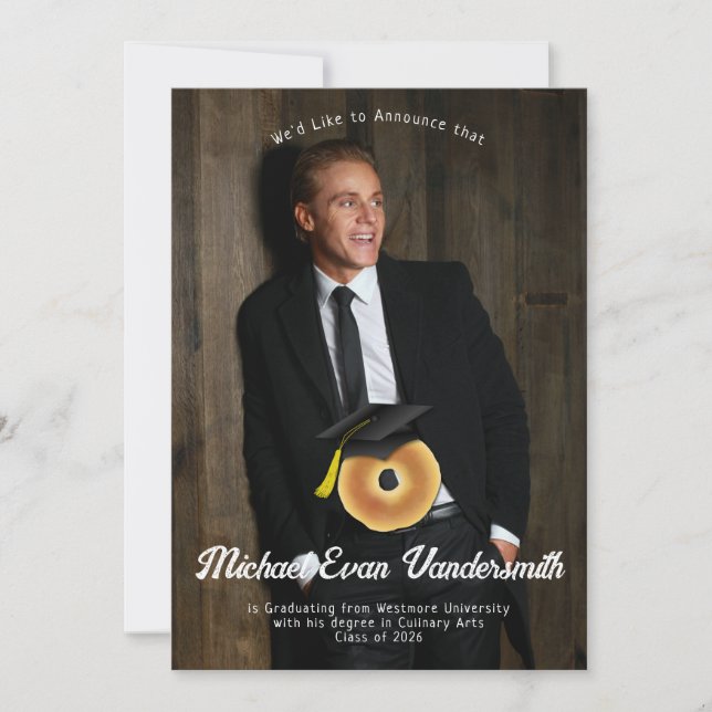 Bagel Breakfast Brunch Graduation Party Invitation (Front)