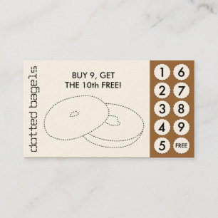 bagel cut out punch cards
