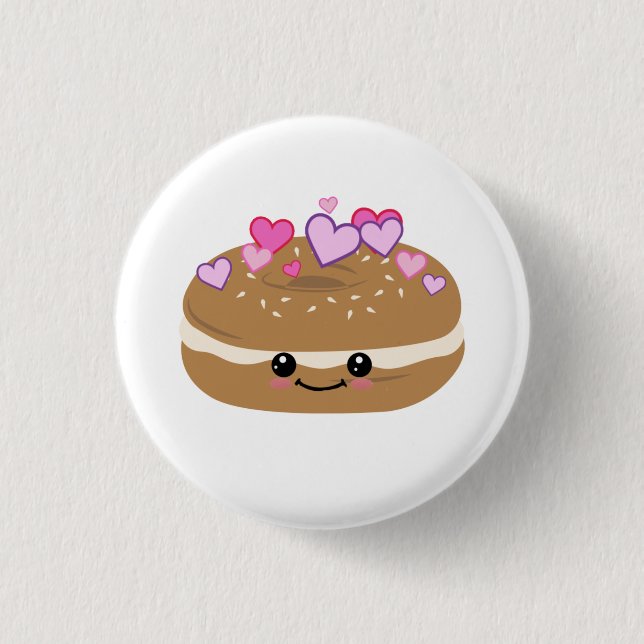 Bagel Lover Bagel Buddies 3 Cm Round Badge (Front)