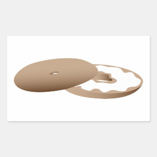 bagel rectangular sticker