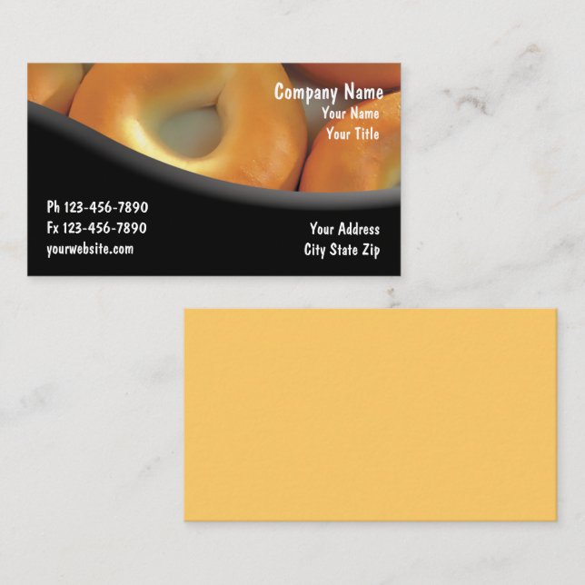 Bagel Shop Business Cards (Front/Back)