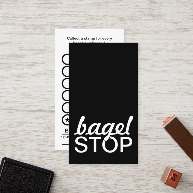 bagel stop punch card (Front/Back In Situ)