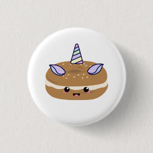 Bagel Unicorn Bagel Buddies 3 Cm Round Badge