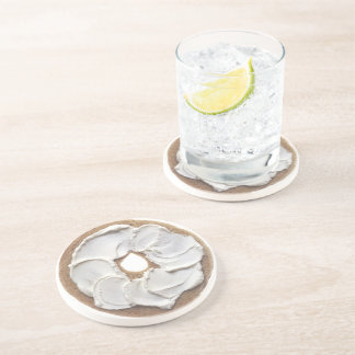 Bagel with Cream Cheese Coaster