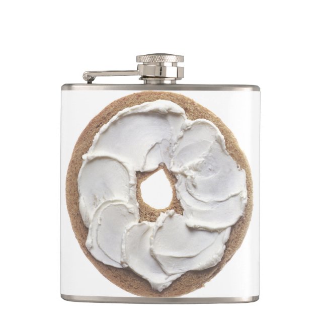 Bagel with Cream Cheese Hip Flask (Front)