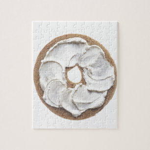 Bagel with Cream Cheese Jigsaw Puzzle
