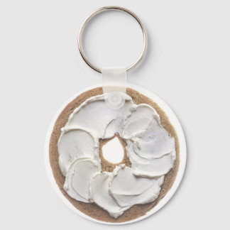 Bagel with Cream Cheese Key Ring