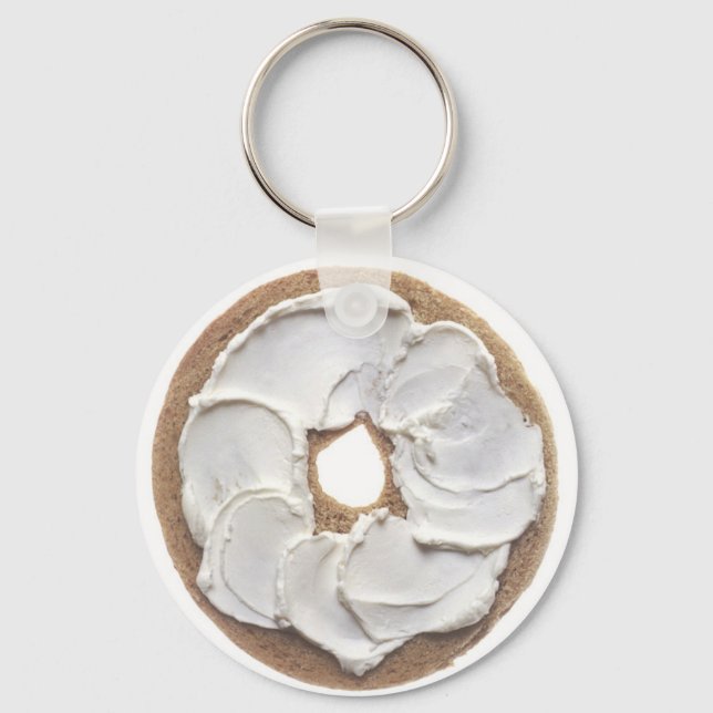 Bagel with Cream Cheese Key Ring (Front)