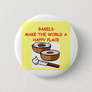 bagels 6 cm round badge