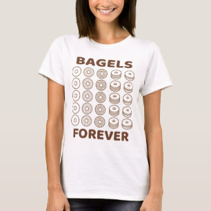 Bagels Forever Minimal Icon Design T-Shirt