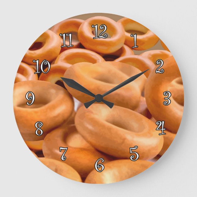 Bagels Theme Kitchen Clocks (Front)