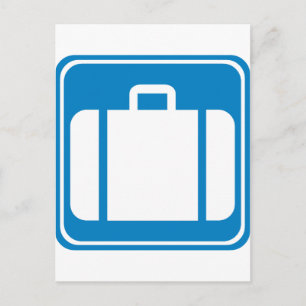 Baggage Check / Claim Highway Sign Postcard