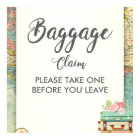 Baggage Claim Sign Travel shower Miss to Mrs