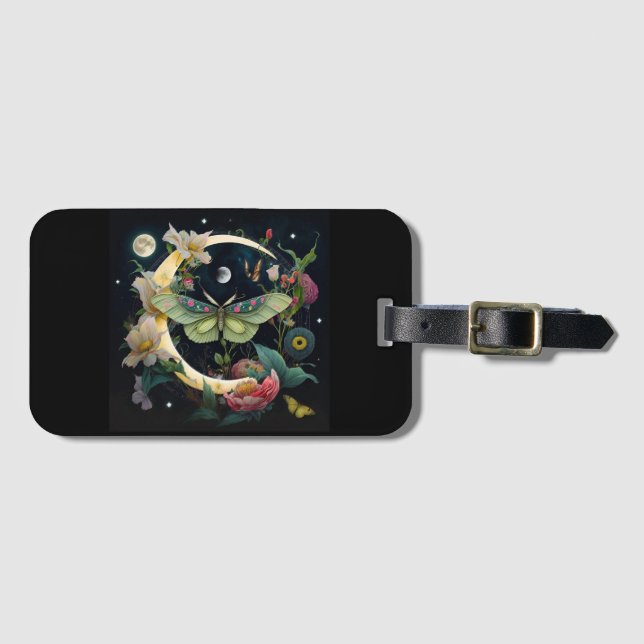 Baggage label - Butterfly of Night Luggage Tag (Front Horizontal)