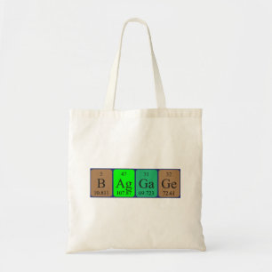 Baggage periodic table word tote bag