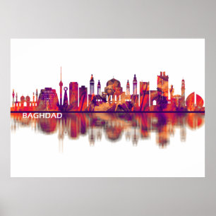 Baghdad Iraq Skyline Poster