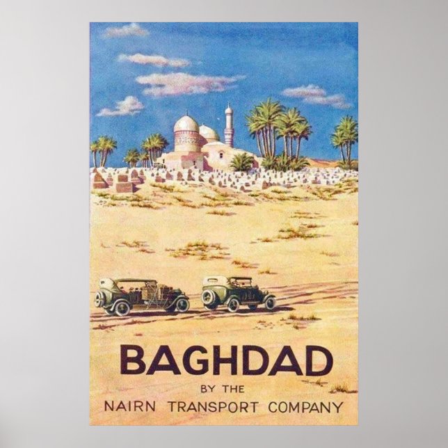  Baghdad Iraq Vintage Travel  Poster (Front)