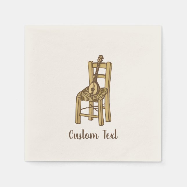 Baglama on Chair Napkin (Front)