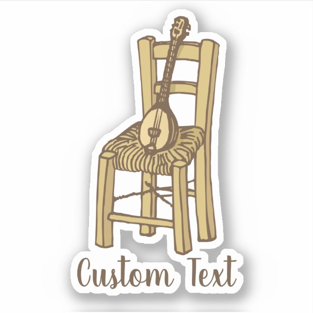 Baglama on Chair Sticker (Front)