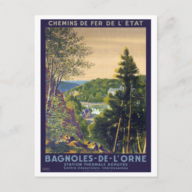 Bagnoles-de-l'Orne Vintage Poster 1922 Postcard (Front)