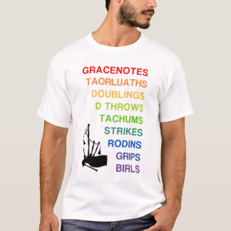 Bagpipe Bold & Bright Embellishments T-Shirt