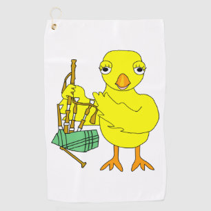 Bagpipe Chick Golf Towel