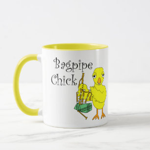 Bagpipe Chick Text Mug