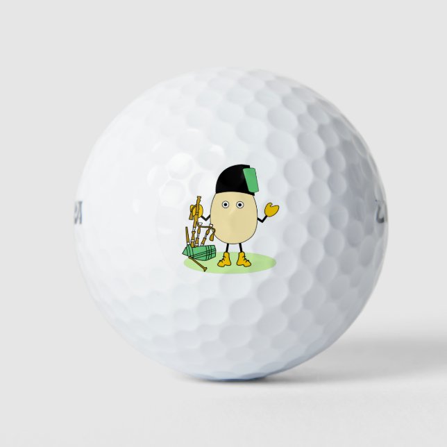 Bagpipe Egghead Golf Balls (Front)