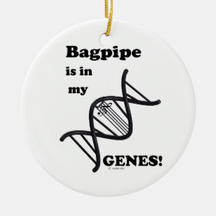 Bagpipe Is In My Genes Ceramic Tree Decoration