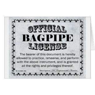 Bagpipe License