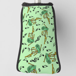 Bagpipe Music Notes Pattern Golf Head Cover