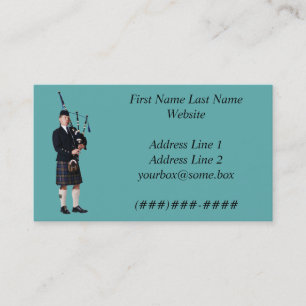 Bagpipe Musician Business Card