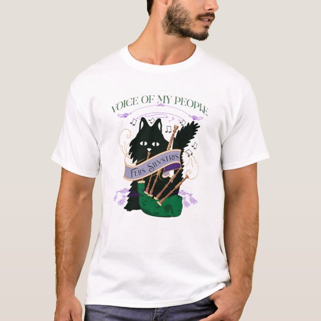 Bagpipe on tee shirt (Front)