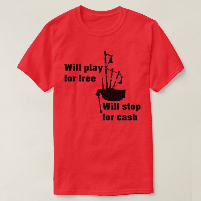 Bagpipe player  T-Shirt (Design Front)